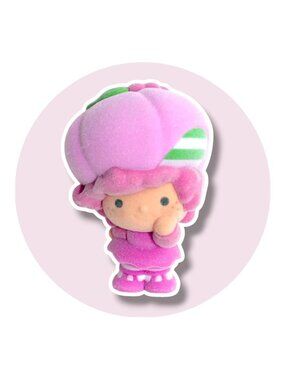 Strawberry Shortcake Flocked Action Figure Toy: Raspberry Tart, 2.5 in.